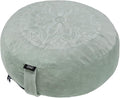 Meditation Cushion,Comfortable Floor Pillow, Memory Foam Fill in Meditation Pillow with Velvet Cover,Floor Cushion Seating for Adults,Premium Yoga Bolster (Grey)