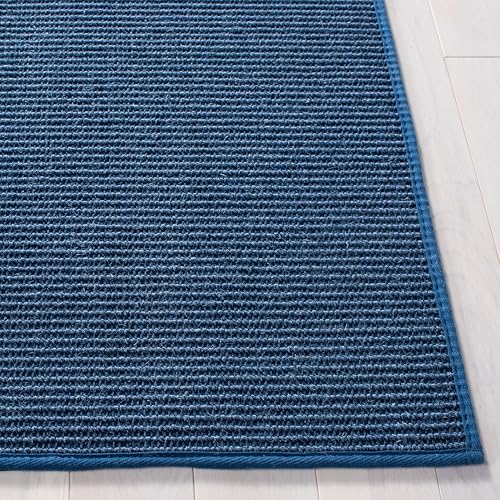 Martha Stewart x SAFAVIEH Area Rug Collection - 2'3" x 8' Runner, Blue, Sisal & Jute, Farmhouse Style, Ideal for Living Room, Bedroom, Foyer, Hallway (MSR9501M) - color: Blue, size: 2'3" x 8' (Runner)