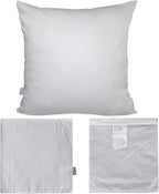 Thmyo 4-Pack 100% Cotton Comfortable Solid Decorative Throw Pillow Case Square Cushion Cover Pillowcase Sublimation Blank Pillow Covers DIY Throw Pillowcase(16x16 inch/ 40x40cm,Light Silver Grey)