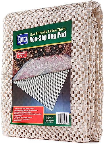 Epica 3x5 Rug Pad | Anti Slip Rug Mat Goes Under Rug, Gripper Pad | Bath Rug Pad, Indoor Outdoor Rug Mat | Rug Padding Keeps Rugs in Place, Protects Floors | Cut to Size for Customized Fit - size: 3' x 5' (Rectangular)