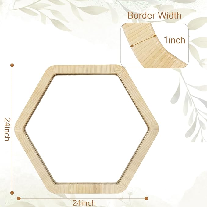 ULIKE Rattan Wicker Mirror for Wall, Boho Woven Bathroom 24 Inch Rustic Farmhouse Wall Decor with Handmade Rattan Frame, Boho Mirror for Nursery Bedroom Living Room Entryway