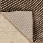 Abani Neutral Collection Brown Area Rug 8' x 10' for Living Room, Dining Room, Family Room - Mid-Century Concentric Circle Design - Durable & Easy to Clean - color: Brown, size: 8' x 10' (Rectangular)