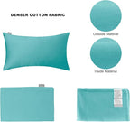 4-Pack 100% Cotton Lumbar Comfortable Solid Decorative Throw Pillow Case,Thmyo Rectangle Cushion Cover Pillowcase Sublimation Blank Pillow Covers DIY Throw Pillowcase(12x20inch/30x50cm, Green)
