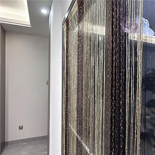 ave split Decorative Door String Curtain Wall Panel Fringe Window Room Blind Divider Tassel Screen Home 100cm*200cm (#018311) - color: #018311