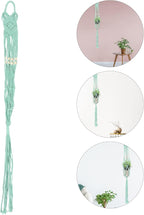 ABOOFAN Hanging Flower Pot Macrame Wall Pot for Plants Indoor Plant Hangers Indoor Macrame Woven Hanger Stands Stand Net Decor Hanging Basket Wooden Bohemia