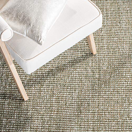 SAFAVIEH Natural Fiber Collection Accent Rug - 3' x 5', Green & Natural, Handmade Woven Fringe Jute, Ideal for High Traffic Areas in Entryway, Living Room, Bedroom (NF826Y) - color: Green/Natural, size: 3' x 5' (Rectangular)