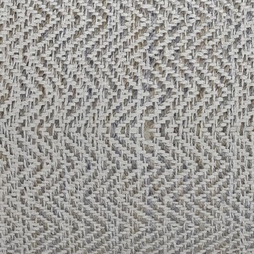 SIMPLIHOME Nate Square Pouf - 20 inch Wide Upholstered Handwoven Cotton Ottoman in Patterned Grey Melange, Boho Footstool or Extra Seating for Living Room with Artisanal Texture, Assembled - color: Patterned Grey Melange, style: Cotton Pouf