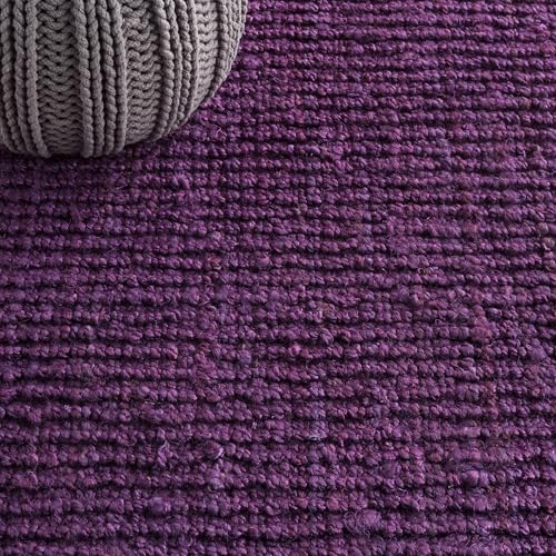 SAFAVIEH Natural Fiber Collection Runner Rug - 2'6" x 6', Purple, Handmade Jute, Farmhouse Style, Chunky Textured Thick Pile (NF447B) - color: Purple, size: 2'6" x 6' (Runner)