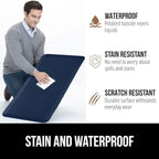 GORILLA GRIP Comfortable Cushioned Kitchen Mats for Floor, 39x20, Waterproof and Stain Resistant Soft Top, 3/4 Inch Thick Ergonomic Standing Desk Anti Fatigue Mat, Foam Supports Ankles and Feet, Navy