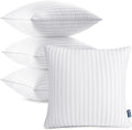 MIULEE 22x22 Pillow Inserts, Firm and Fluffy Decorative Throw Pillows for Couch Sofa Bed, Down Alternative with 100% Cotton Cover Pack of 4