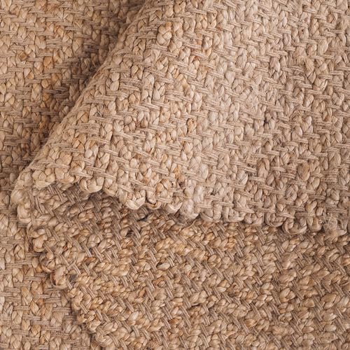 SAFAVIEH Natural Fiber Collection Area Rug - 9' x 12', Natural, Handmade Farmhouse Fringe Jute, Ideal for High Traffic Areas in Living Room, Bedroom (NF731A) - size: 9' x 12' (Rectangular)