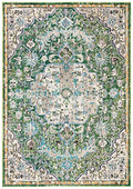 SAFAVIEH Madison Collection Accent Rug - 2'2" x 4', Green & Turquoise, Medallion Distressed Design, Non-Shedding & Easy Care, Ideal for High Traffic Areas in Entryway, Living Room, Bedroom (MAD447Y) - color: Green/Turquoise, size: 2'2" x 4' (Rectangular)