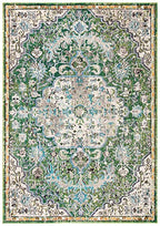 SAFAVIEH Madison Collection Accent Rug - 2'2" x 4', Green & Turquoise, Medallion Distressed Design, Non-Shedding & Easy Care, Ideal for High Traffic Areas in Entryway, Living Room, Bedroom (MAD447Y) - color: Green/Turquoise, size: 2'2" x 4' (Rectangular)