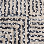 SAFAVIEH Braided Collection Area Rug - 6' x 9', Black & Navy, Handmade Farmhouse Cotton, Ideal for High Traffic Areas in Living Room, Bedroom (BRD260N) - color: Black/Navy, size: 6' x 9' (Rectangular)