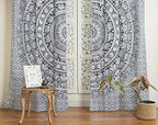 Popular Handicrafts Printed Curtains Panels Set of 2 Indian Hippie Bohemian Beautiful Elephant Mandala Curtain Panels Black and White 42x100 Inch - color: Black and White, size: 42"W x 100"L (Pack of 2)