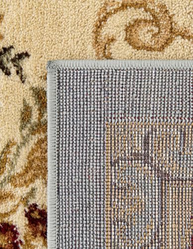 Unique Loom Versailles Collection Area Rug - Henry (2' 7" x 10' Runner Light Blue/Cream) - color: Light Blue/Cream, size: 2'7" x 10' (Runner)