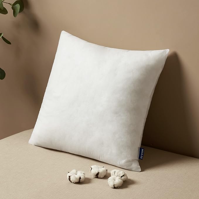 MIULEE Pillow Insert 18x18 Inch, Decorative Square Throw Pillow Inserts, Premium Fluffy Pillow Forms Sham Stuffer for Sofa Couch Living Room
