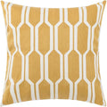 vctops Embroidery Cotton Decorative Throw Pillow Cover Boho Geometric Pattern Cushion Cover for Couch Sofa Bed (Yellow B,18"x18")