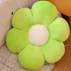 lannery Flower Plush Throw Pillows, Flower Floor Pillow Seating Cushion Toy for Reading, Room, Watching TV (25.6", Green)
