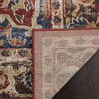SAFAVIEH Bijar Collection 2'3" x 12' Red / Royal BIJ605R Traditional Oriental Distressed Non-Shedding Living Room Bedroom Runner Rug - size: 2'3" x 12' (Runner)