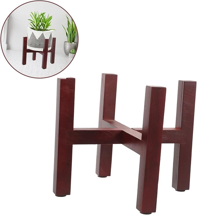 YARNOW Flower Pots Holder Wooden Plant Stand Home Indoor Plant Holder Elegant Boho Style Home Decor