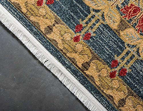 Unique Loom Edinburgh Collection Area Rug - Canmore (7' 1" x 10' Rectangle, Navy Blue/ Tan) - color: Navy Blue/Tan, size: 7'1" x 10' (Rectangular)