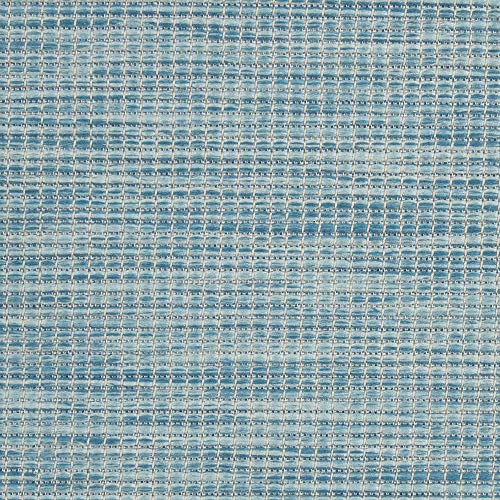 Nourison Home Positano Aqua 2'2" x 10' Area Rug - Easy Clean, Non Shedding, Bed Room, Living Room, Dining Room, Kitchen (10' Runner) - color: Aqua, size: 2'2" x 10' (Runner)