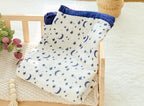 Starry Sky Muslin Stroller Blanket - Silky Soft and Breathable Summer Blanket for Toddler - Oversized 47" x 47" - 2 Layers Muslin Baby Blanket for Baby Gir and Boy (Starry Sky)