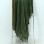 CREVENT Knitted Decorative Throw Blanket for Couch Sofa Chair Bed，Soft Warm Cozy Light Weight for Spring Summer (50''X60'' Forest Green Christmas Green)