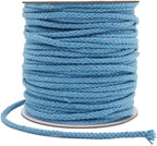 Tenn Well Braided Cotton Cord, 165 Feet 5mm Wide Macrame Cotton Rope for Plant Hangers Wall Hangings Dream Catchers DIY Crafts (Blue)