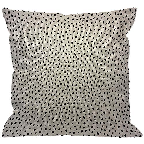 HGOD DESIGNS Polka Dot Throw Pillow Cover,Spot Irregular Scatter Doodle Scattered Snow Pieces Black and White Design Decorative Pillow Cases Linen Square Cushion Covers for Home Sofa Couch 18x18 inch - color: Color Z22