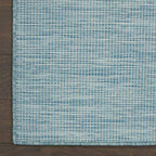 Nourison Home Positano Aqua 2'2" x 10' Area Rug - Easy Clean, Non Shedding, Bed Room, Living Room, Dining Room, Kitchen (10' Runner) - color: Aqua, size: 2'2" x 10' (Runner)