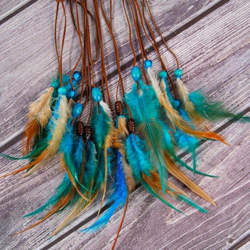 MEXIDAWN DIY Feather Dream Catcher Kits Turquoise Wall Hanging Boho Decor Handmade Dream Catcher for Adults, Moon - style: Moon*1