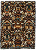 Pure Country Weavers William Morris Lodden Sienna Blanket XL - Arts & Crafts - Gift Tapestry Throw Woven from Cotton - Made in the USA (82x62) - color: Sienna, size: X-Large