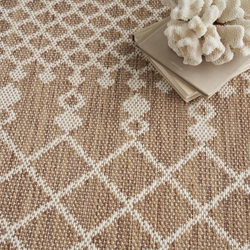 Nourison Home Positano Jute 12' x Round Area Rug - Easy Clean, Non Shedding, Bed Room, Living Room, Dining Room, Kitchen (12' x Round) - color: Jute, size: 12' (Round)