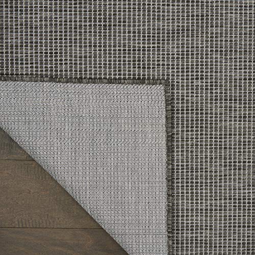 Nourison Home Positano Charcoal 2'2" x 10' Area Rug - Easy Clean, Non Shedding, Bed Room, Living Room, Dining Room, Kitchen (10' Runner) - color: Charcoal, size: 2'2" x 10' (Runner)