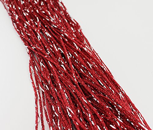 1x2 M Door String Curtain Rare Flat Silver Ribbon Thread Fringe Window Panel Room Divider Cute Strip Tassel for Wedding Coffee House Restaurant Parts, Claret - color: Claret Red