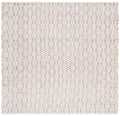 SAFAVIEH Natural Fiber Collection Area Rug - 6' Square, Natural & Pink, Handmade Jute & Wool, Ideal for Living Room, Bedroom, Dining Space (NFB225U) - color: Natural/Pink, size: 6' x 6' (Square)