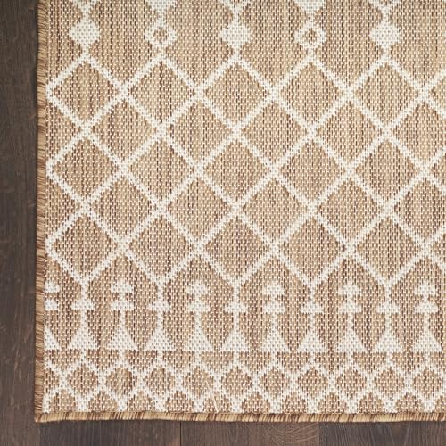 Nourison Home Positano Jute 9' x 12' Area Rug - Easy Clean, Non Shedding, Bed Room, Living Room, Dining Room, Kitchen (9' x 12') - color: Jute, size: 9' x 12' (Rectangular)