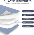 Japanese Floor Mattress, 100% High Density Comfortable Foam, 4" Thicken Foldable Mattress Tatami Mat Sleeping Pad, Ideal for Comfort and Support, Kids Floor Lounger Pillow Bed Sofa, Blue, Twin