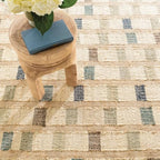Dash and Albert Mosaic Blue Handwoven Jute Rug, 2 X 3 Feet, Blue/Ivory Geometric Pattern - Premium Luxury Hotel Quality Soft Breathable Hypoallergenic Machine Washable Easy Care All Season - color: Mosaic Blue, size: 2' x 3' (Rectangular)