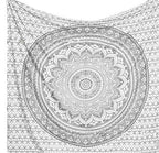 Popular Handicrafts Tapestry Wall Hanging Hippie Ombre Mandala Bohemian Hippy Metallic Shine Intricate Indian Tapestries Bedspread 54 x 82 Inches (140cm x 210cm) Silver - color: Silver, size: 82"L x 54"W