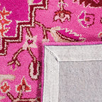 SAFAVIEH Bellagio Collection Area Rug - 3' Square, Red & Pink, Handmade Medallion Wool, Ideal for High Traffic Areas in Living Room, Bedroom (BLG545B) - color: Red/Pink, size: 3' x 3' (Square)