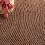 SAFAVIEH Natural Fiber Collection Runner Rug - 2'6" x 10', Chocolate, Sisal, Woven Design with Border (NF525D) - color: Chocolate, size: 2'6" x 10' (Runner)