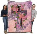 Pure Country Weavers Cross and Stargazer Blanket - Sympathy Bereavement Gift Tapestry Throw Woven from Cotton - Made in the USA (72x54) - color: Stargazer Cross, size: 72" x 54"