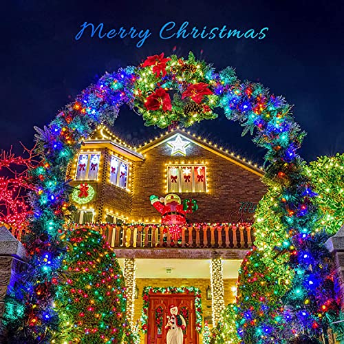 FULLBELL Black Christmas Light String, 33Feet, 100 LED Multicolor Christmas Decorations, Indoor Tree Party, Bedroom Decor (Multi Color- Black Wire) - color: Multi Color- Black Wire