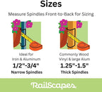 Railscapes Floating Railing Plant Clip for 1.25” - 1.5” Thick Spindles