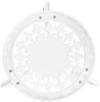 TOPZEA 2 Pack Metal Plant Stand for Flower Pot, Heavy Duty Potted Plant Holder Support Rack, Rustproof Iron Round Plant Pedestal Display Stands for Indoor Outdoor, Floor, Garden, Patio, Balcony, White