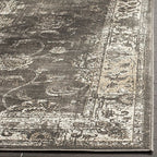 SAFAVIEH Vintage Collection Area Rug - 5'3" x 7'6", Soft Anthracite, Oriental Distressed Viscose Design, Ideal for High Traffic Areas in Living Room, Bedroom (VTG117-330)