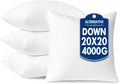 MIULEE 20x20 Down Alternative Pillow Inserts,Pack of 4 Throw Pillows 20 x 20 Inch Body Bed Sleeping Ultra Soft Fluffy Form for Sofa Couch Bed